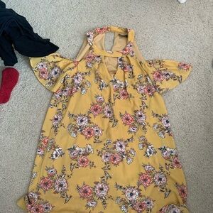Floral yellow dress
